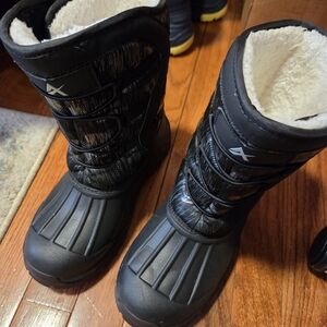FOR JAIM Black Winter Snow Boots with Fur Lining